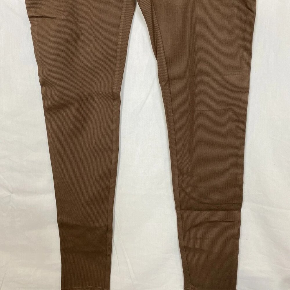 NEW BUMPSUIT Sculpting Rib Soft Maternity Unitard Jumpsuit – Brown – Size L - Picture 8 of 12